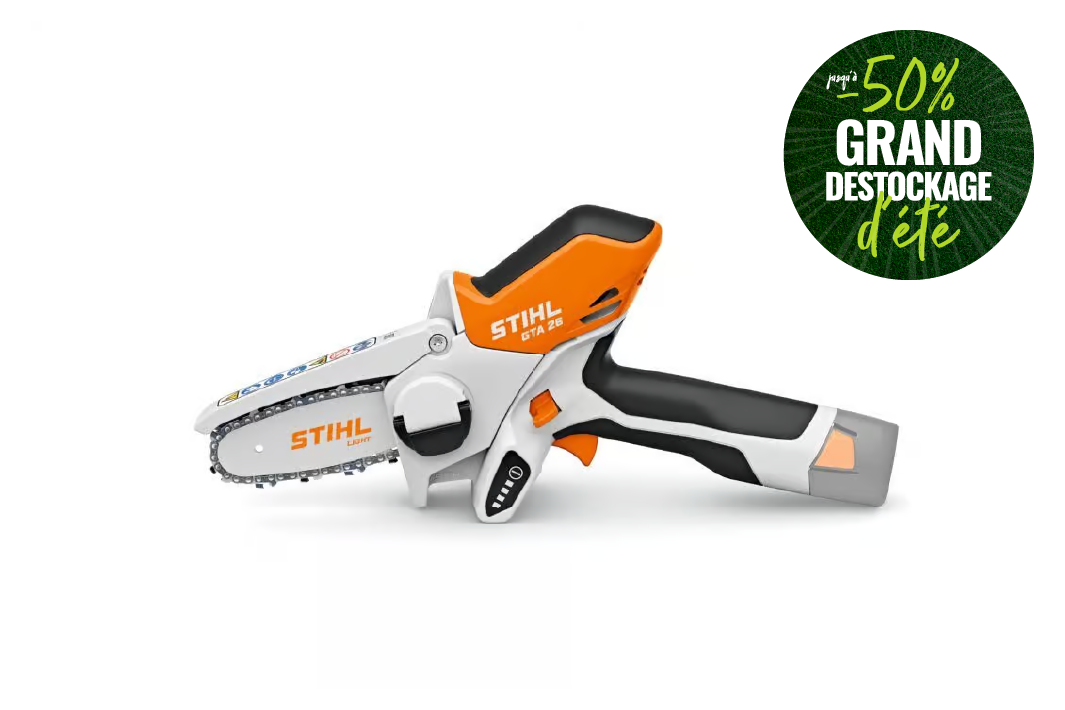 Scie de jardin GTA 26 STIHL compacte et légère, chaîne PM3 ¼’’P