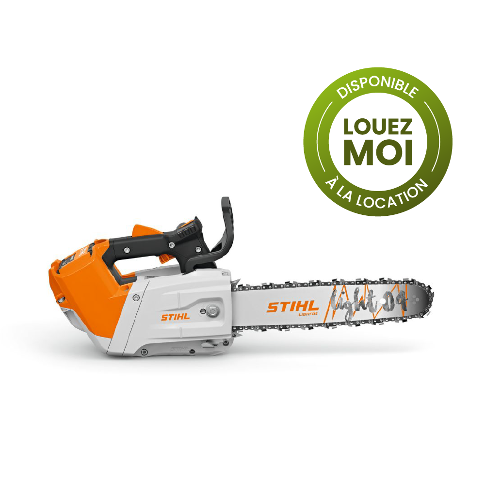 tronçonneuse à batterie Stihl MSA 220 T en action pour élagage