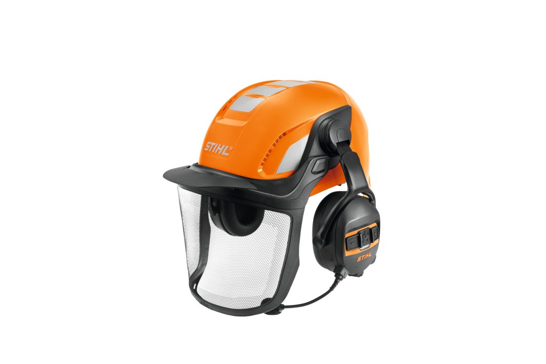 Casque STIHL Advance X-Vent ProCOM avec communication Bluetooth et visière grillagée fermé