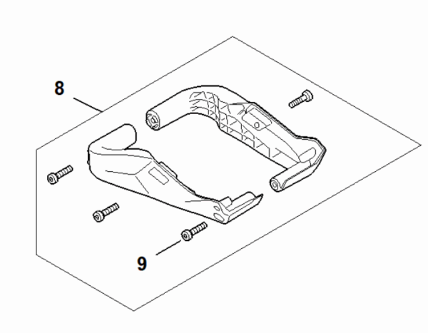 Jeu de pièces pied d’appui Stihl FA03 007 1001 – Support protecteur pour KMA 200 R