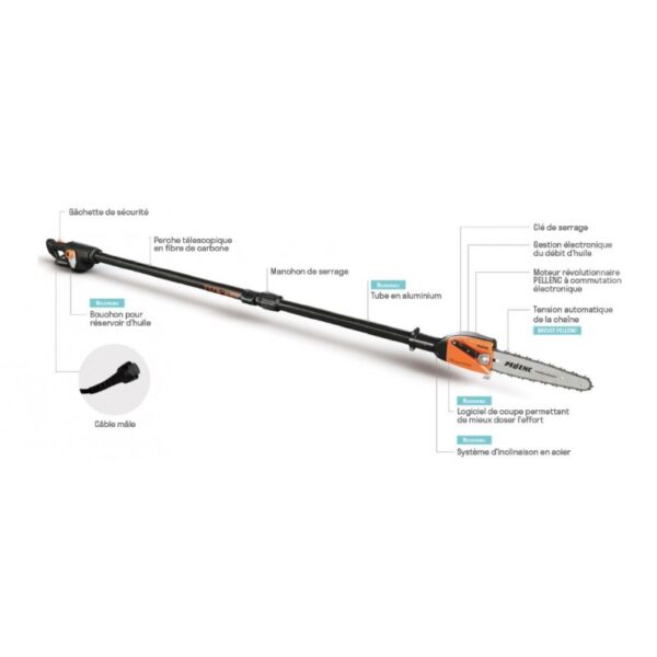 Élagueuse professionnelle à batterie Pellenc SELION T 220–300 EVO – jusqu’à 3 m de hauteur – Image 2