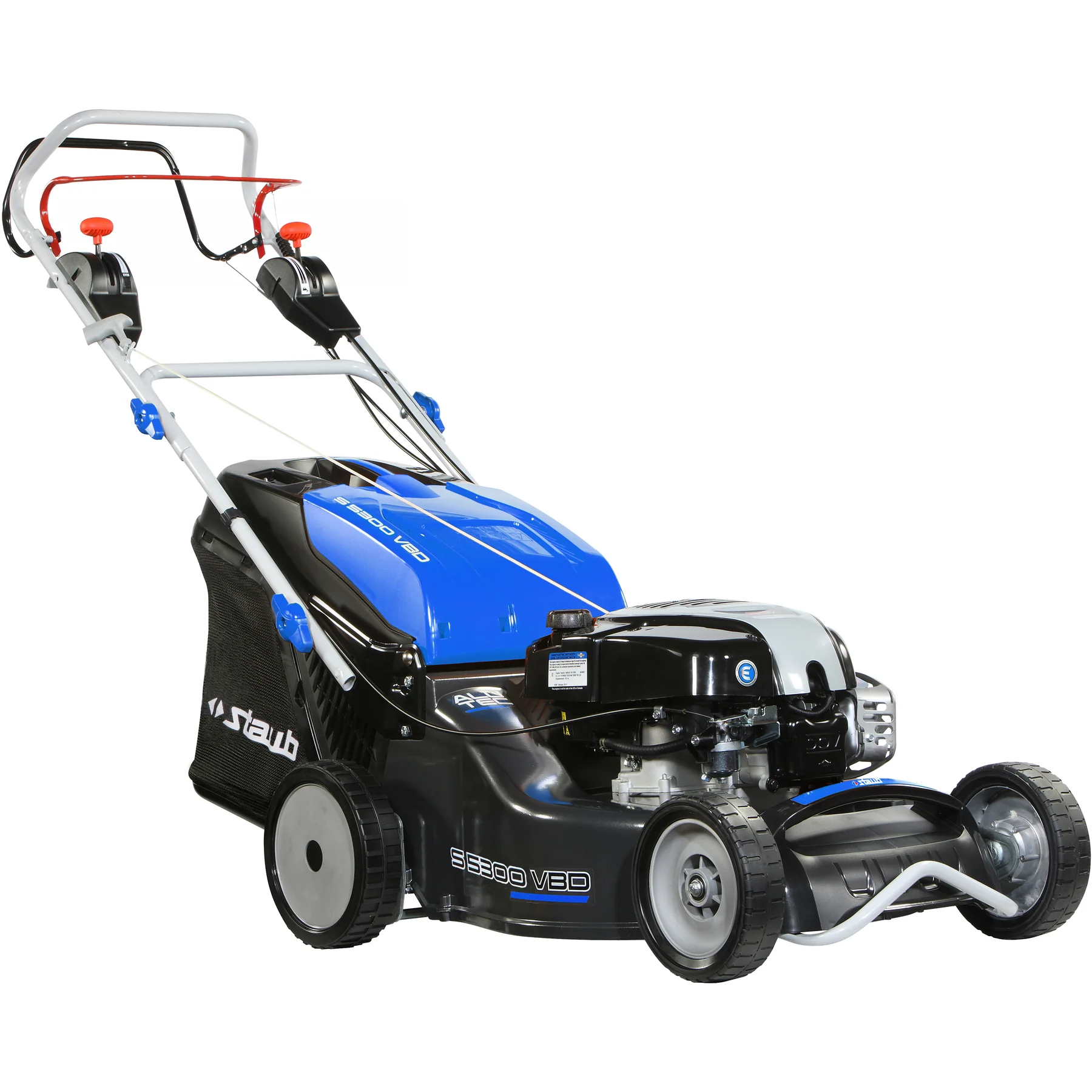 Tondeuse professionnelle Staub S 5300 VBD ALU PRO avec moteur Briggs & Stratton, carter aluminium, variateur de vitesse et coupe 51 cm jusqu’à 2600 m².