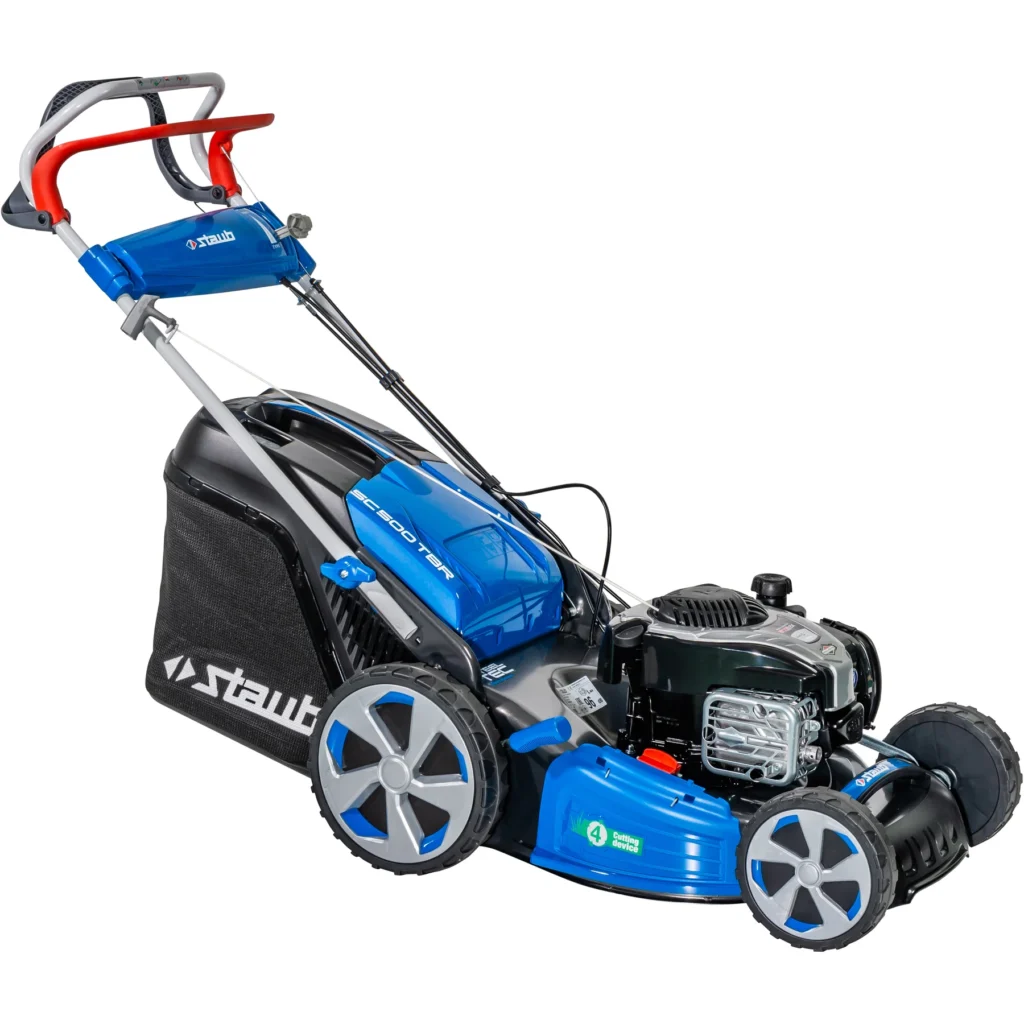 Tondeuse Staub SC 500 TBR ALLROAD PLUS 4, moteur Briggs & Stratton 575 EX, tractée, 4 en 1, idéale jusqu’à 1800 m².
