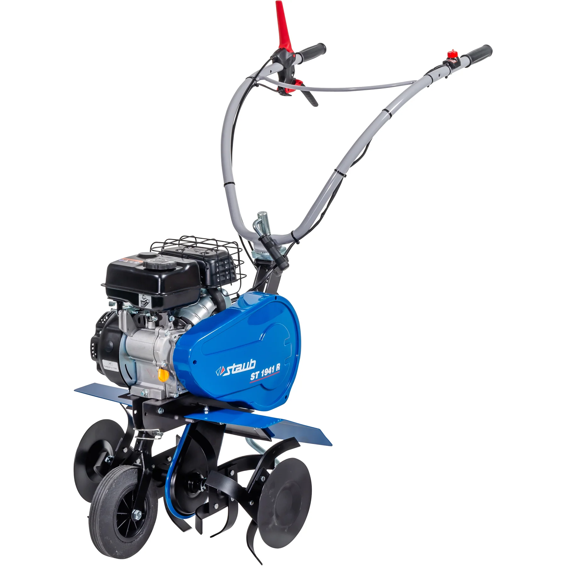 Motobineuse Staub ST 1941 R : 50 cm, moteur RATO, marche arrière, 29 cm de profondeur. Idéale jusqu’à 400 m². Confort, maniabilité et performance.