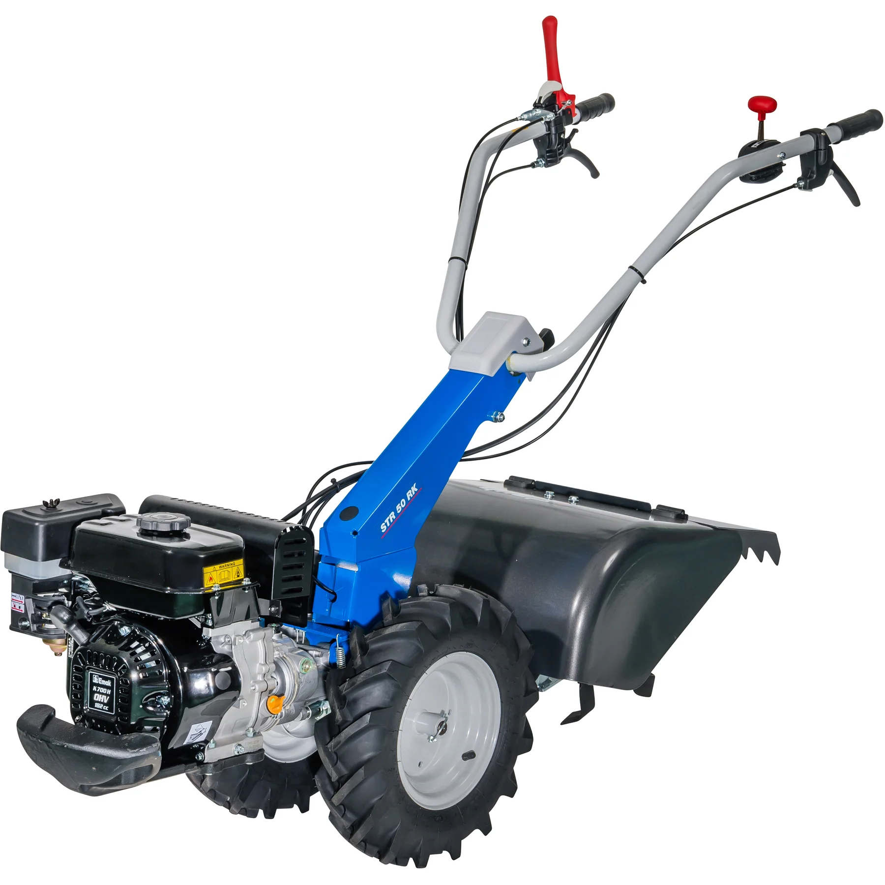 Staub STR 50 RK : rotobineuse 50 cm, moteur Emak 183 cm³, rotation inversée. Idéale pour petits jardins et sols durs.