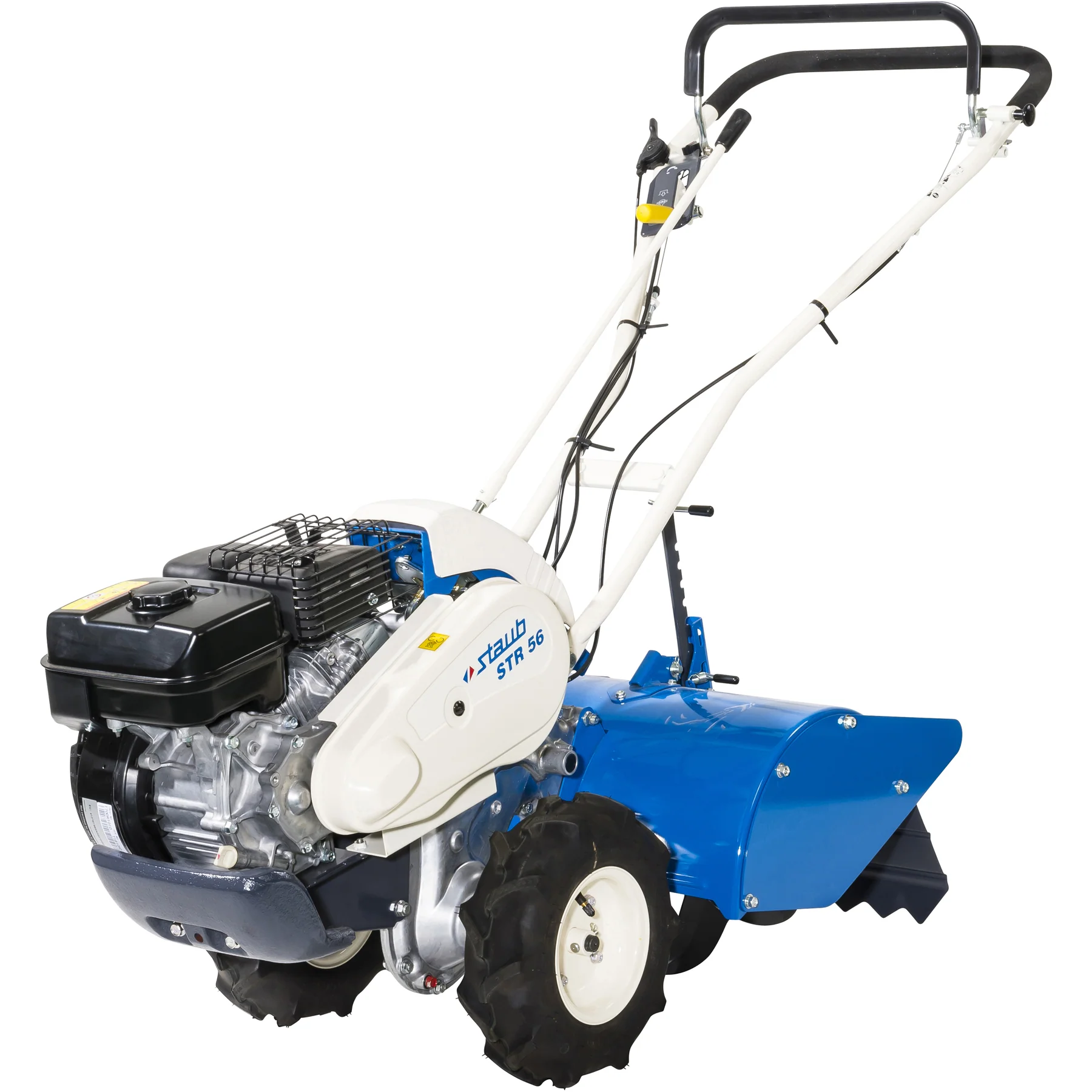 Staub STR 56 : rotobineuse 50 cm, fraises réversibles, moteur Subaru. Idéale terrains durs et travaux intensifs.