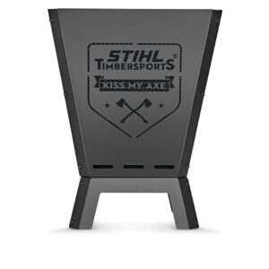 Brasero avec grille TIMBERSPORTS® noir pour feu extérieur et barbecue