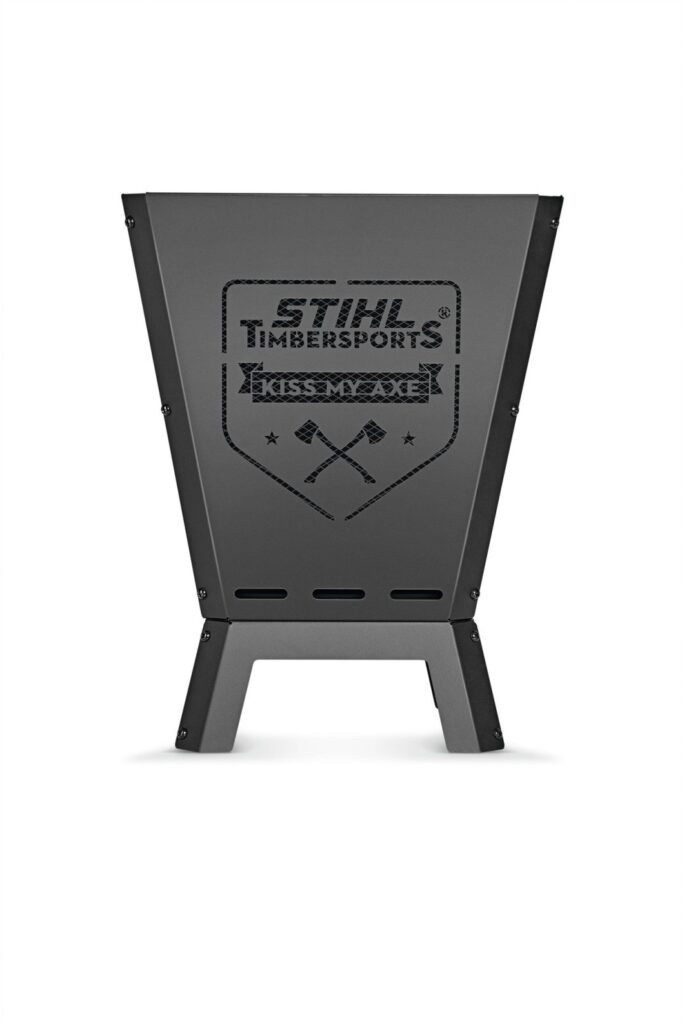 Brasero avec grille TIMBERSPORTS® noir pour feu extérieur et barbecue