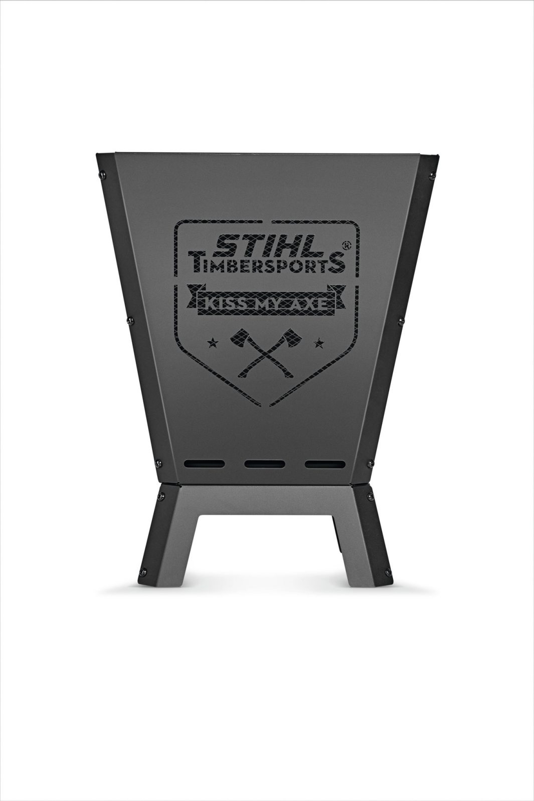 Brasero avec grille TIMBERSPORTS® noir pour feu extérieur et barbecue