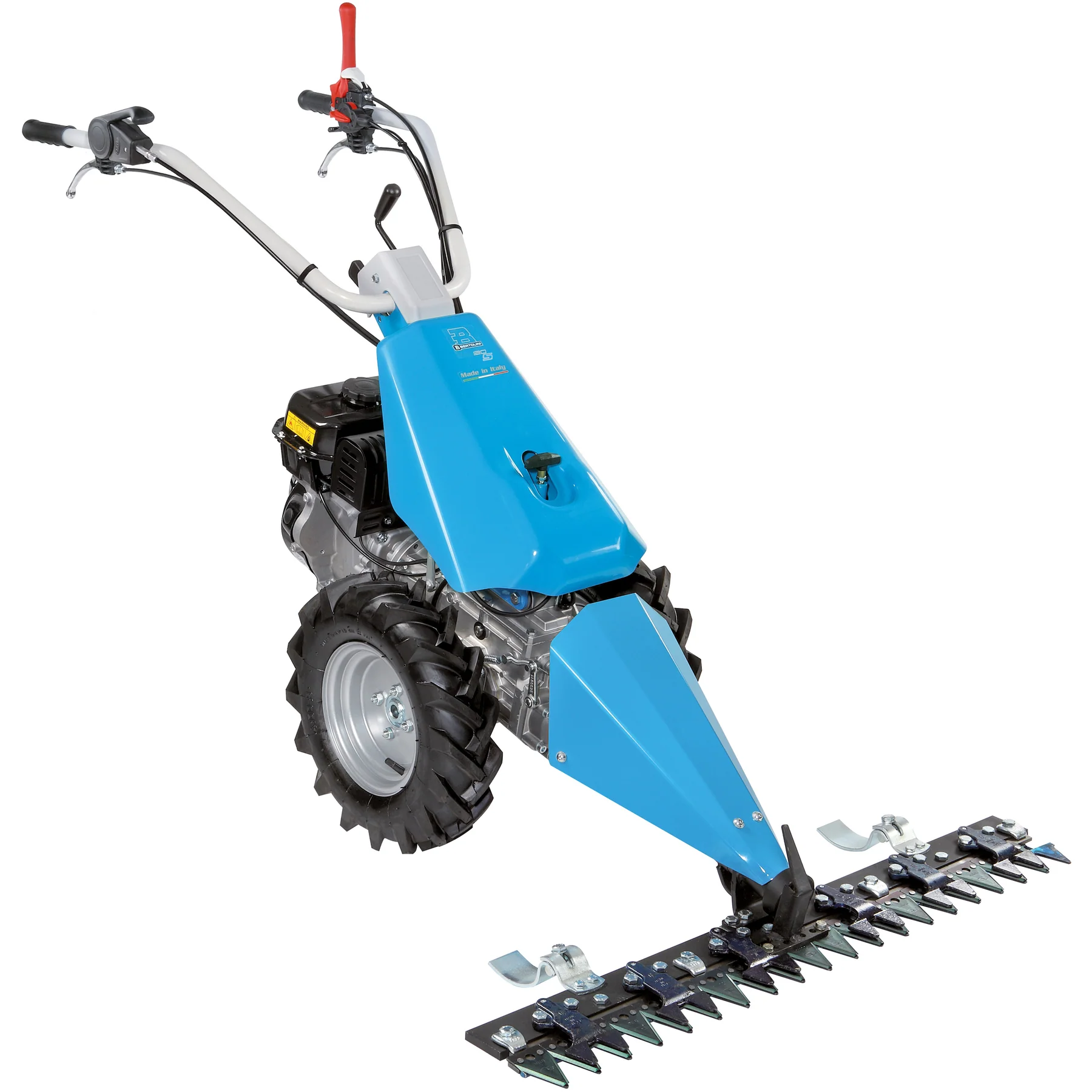 Motofaucheuse Staub BT 120 S avec moteur Kohler 7 ch, barre 102 cm, marche arrière, transmission bain d’huile, robuste et précise.