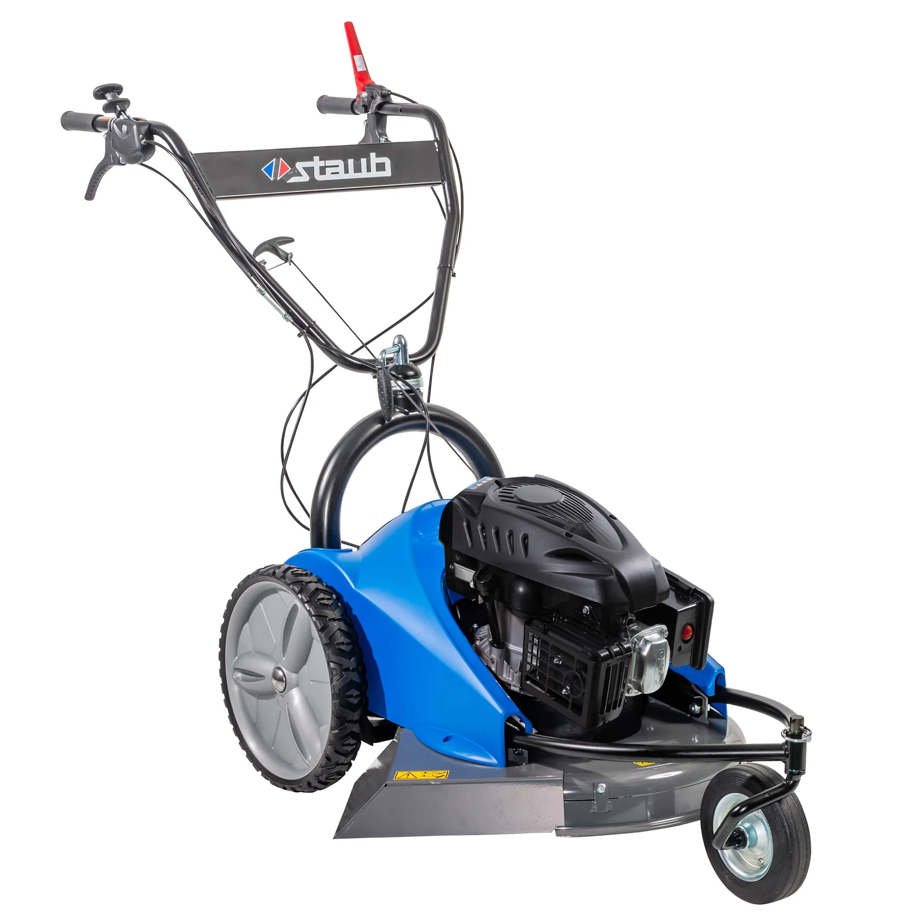 Débroussailleuse à roues Staub SDP 159, lame mulching 51 cm, herbes hautes 50 cm, variateur 2-4,2 km/h, guidon réglable, surface 4000 m².