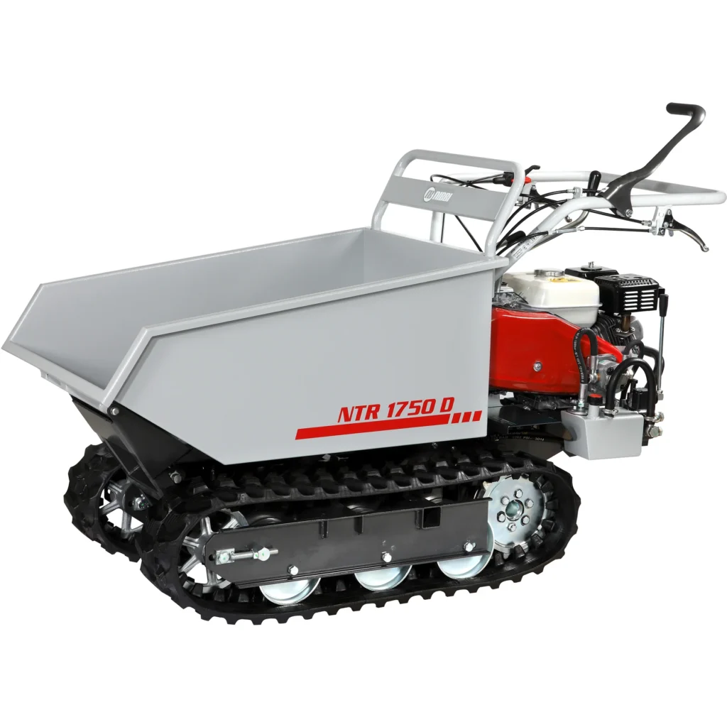 Transporteur NTR 1750 D avec benne Dumper hydraulique 550 kg et chenilles larges pour usage professionnel
