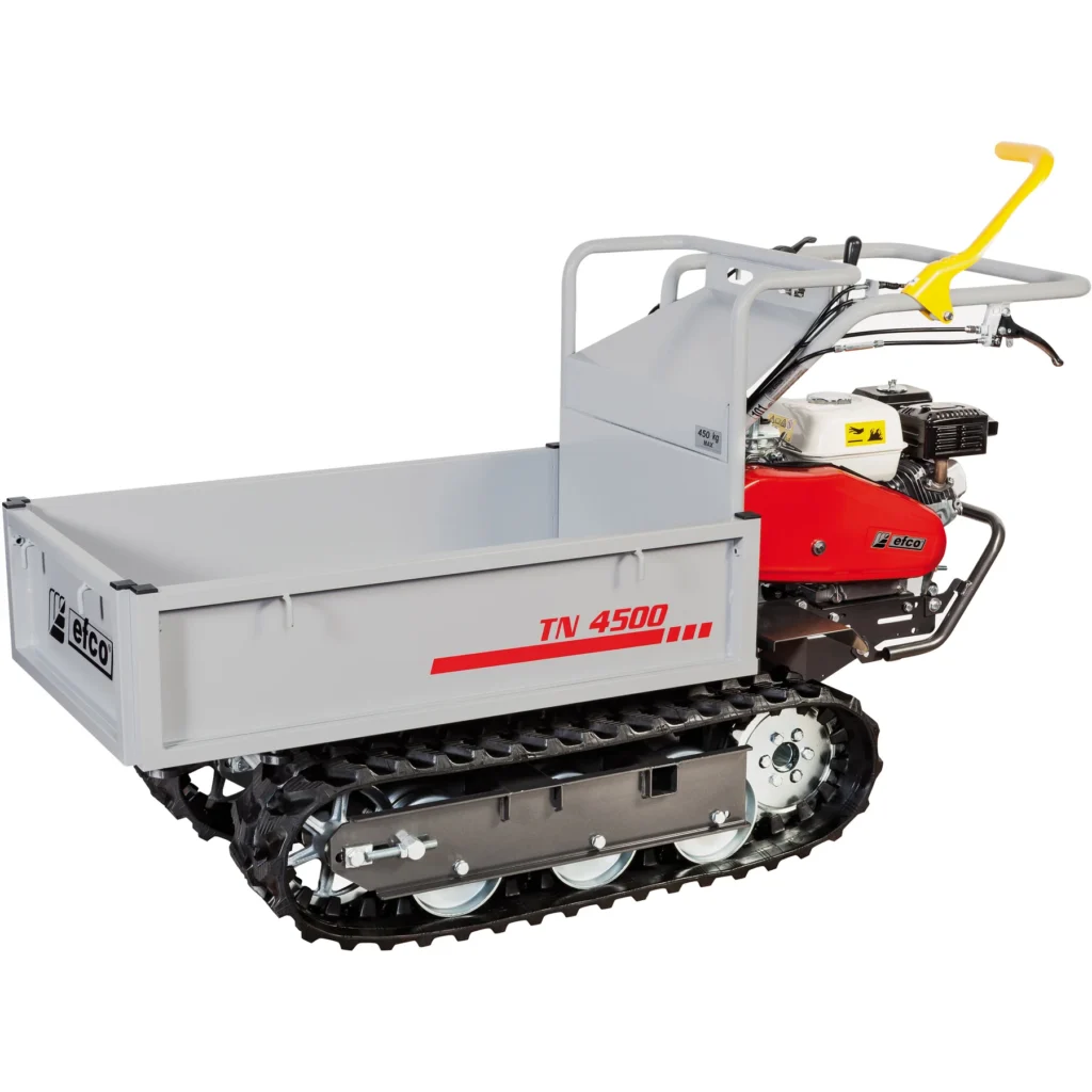 Transporteur TN 4500 avec moteur HONDA, benne 450 kg et chenilles larges tout-terrain