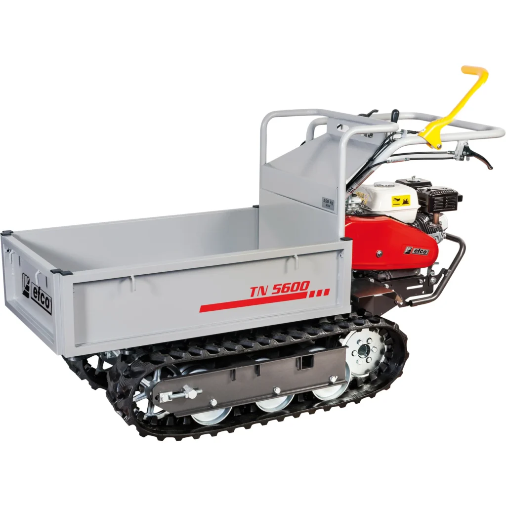Transporteur TN 5600 avec moteur HONDA, benne 550 kg et chenilles larges pour terrains accidentés
