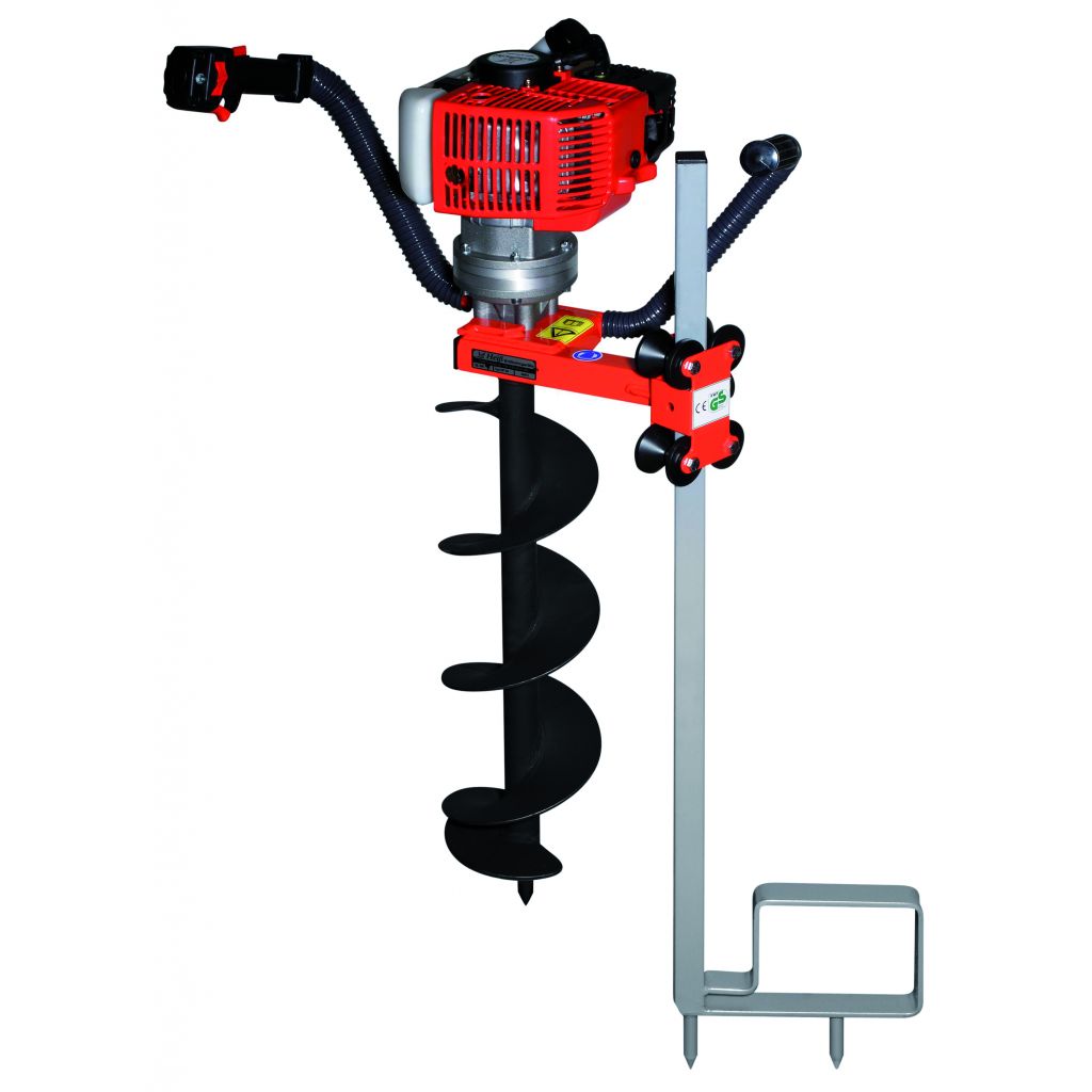 Tarière BF32 PFLANZFUCHS moteur 55 cc réducteur planétaire système béquille anti-couple