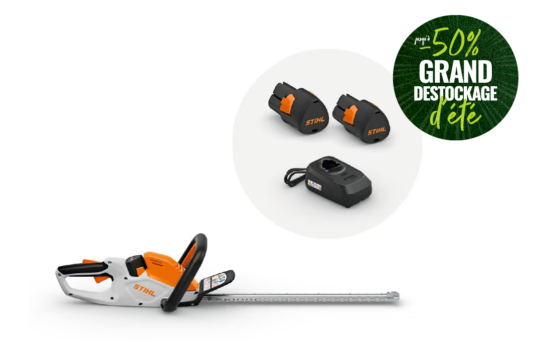 Pack taille-haies à batterie STIHL HSA 40 soldé jusqu'à -50%