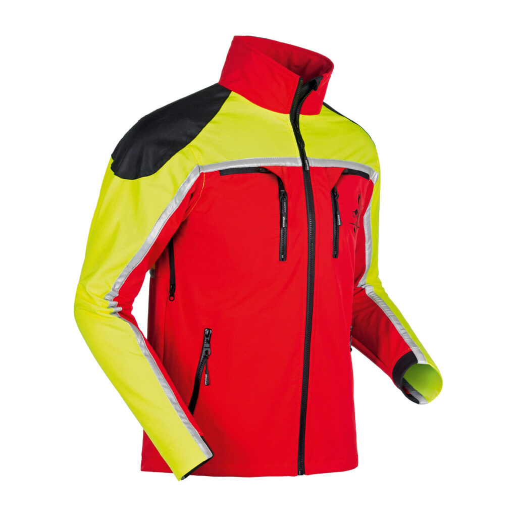 Veste PFANNER Forest Light rouge jaune StretchAIR forestier
