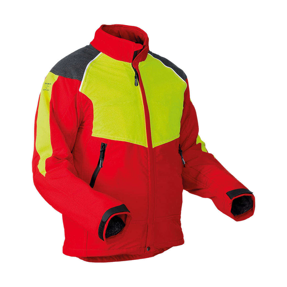 Veste PFANNER StretchAir® Rouge & Jaune – Ventilation forestière