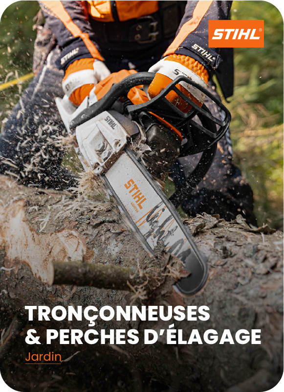 Tronçonneuses STIHL perches élagage coupe bois forêt