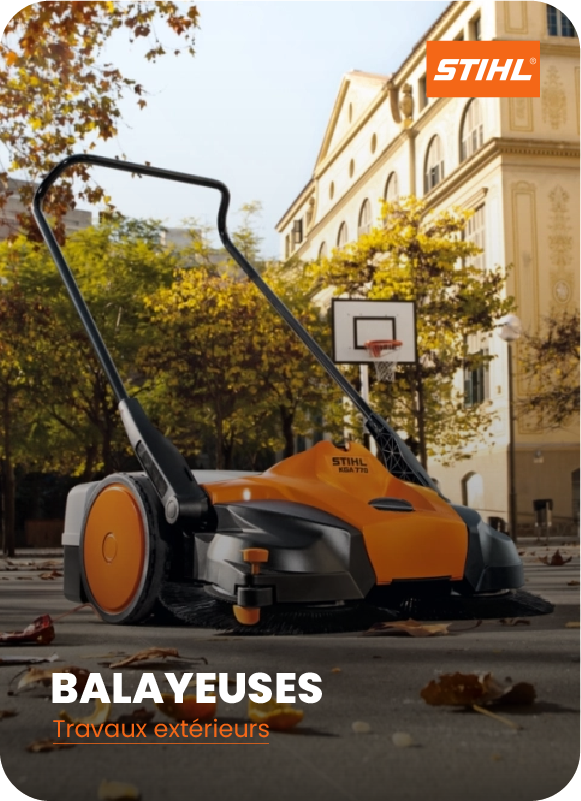 Balayeuses STIHL nettoyage surfaces extérieures