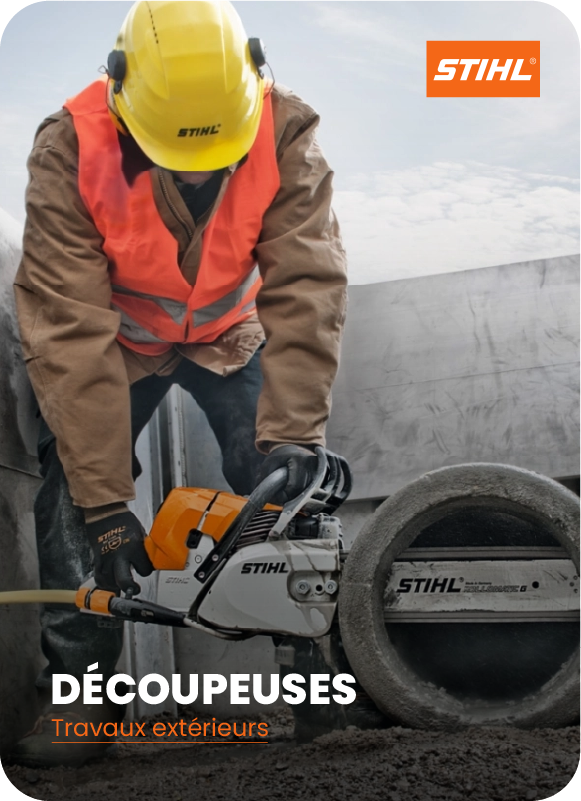 Découpeuses STIHL coupe béton matériaux chantier