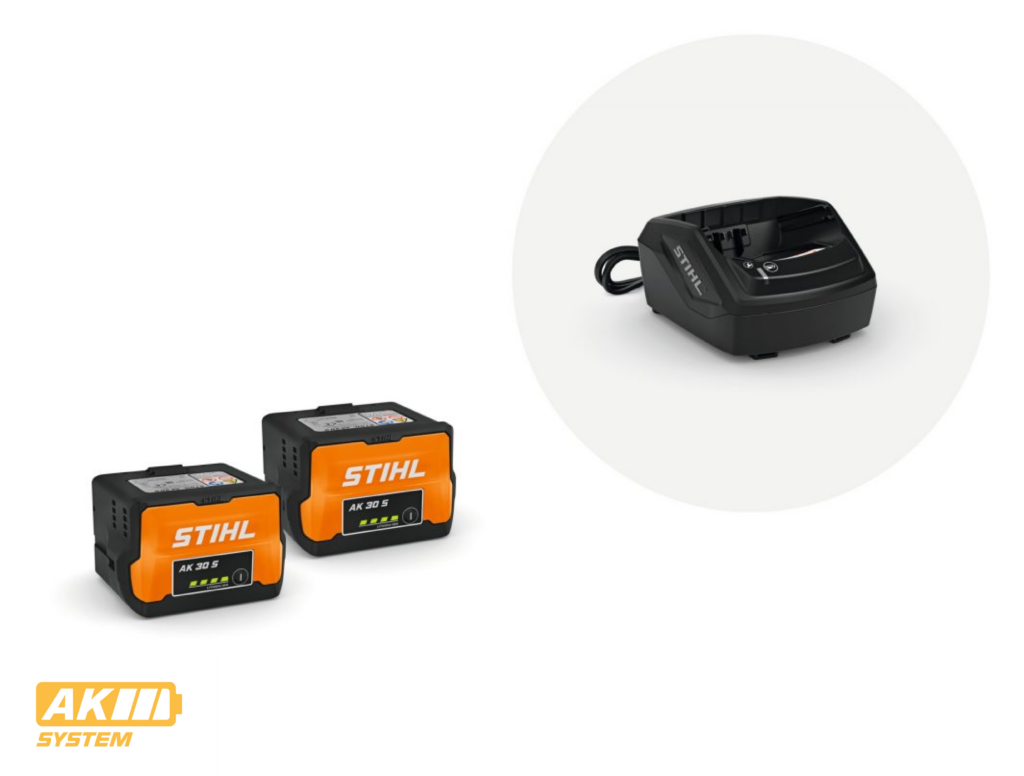 Set STIHL AK 30 S Plus 2 batteries 180 Wh chargeur AL 101