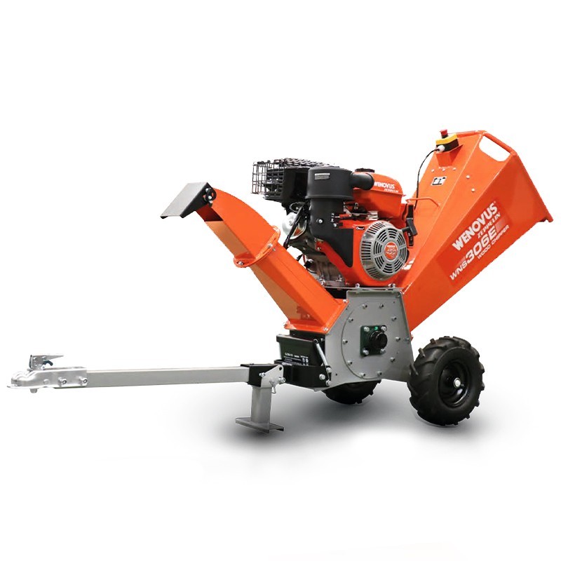 Broyeur de bois Wenovus 306 Zeppelin moteur 459 cc 15 CV diamètre coupe 100 mm démarrage électrique