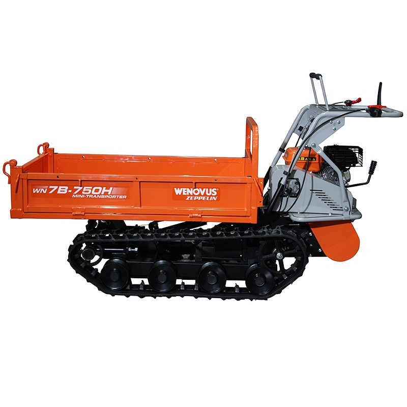 Dumper sur chenilles Wenovus 7BL-750HZ Zeppelin charge 750 kg benne hydraulique chenilles 180 mm
