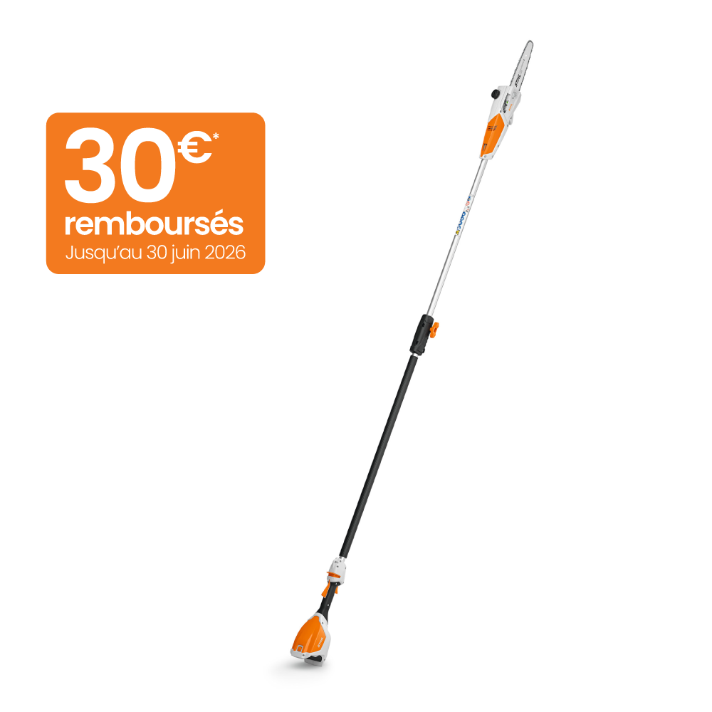 Perche élagueuse STIHL HTA 50 batterie élagage arbre