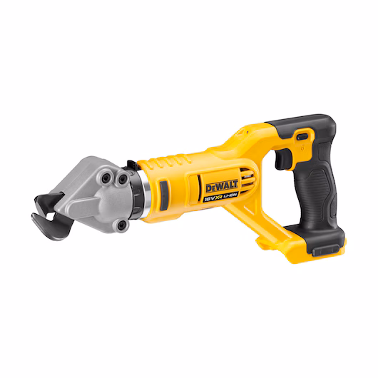 Cisaille à métaux DEWALT DCS496N 18V XR mâchoires décalées tête pivotante 360° gâchette vitesse variable LED