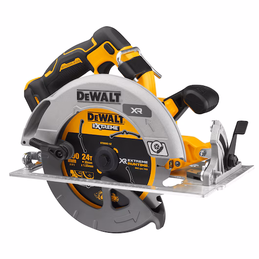 Scie circulaire brushless DEWALT DCS573N 18V XR ADVANTAGE lame 190 mm coupe 67 mm biseau 57° AirLock