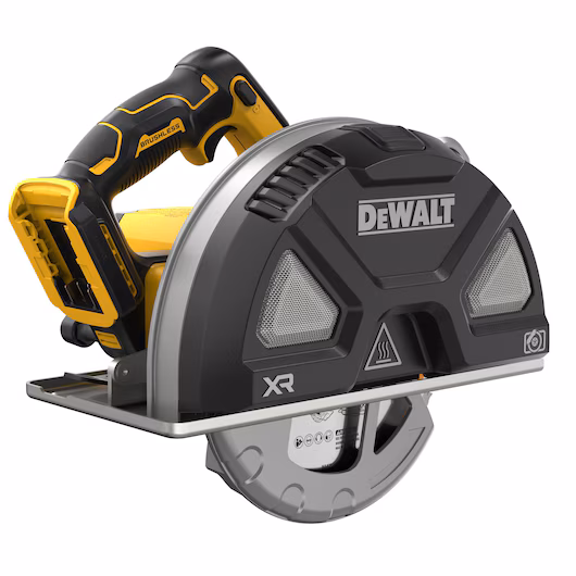 Scie circulaire métal brushless DEWALT DCS383N 18V XR lame 184 mm coupe 67 mm 1500 W lame déportée Tool Connect
