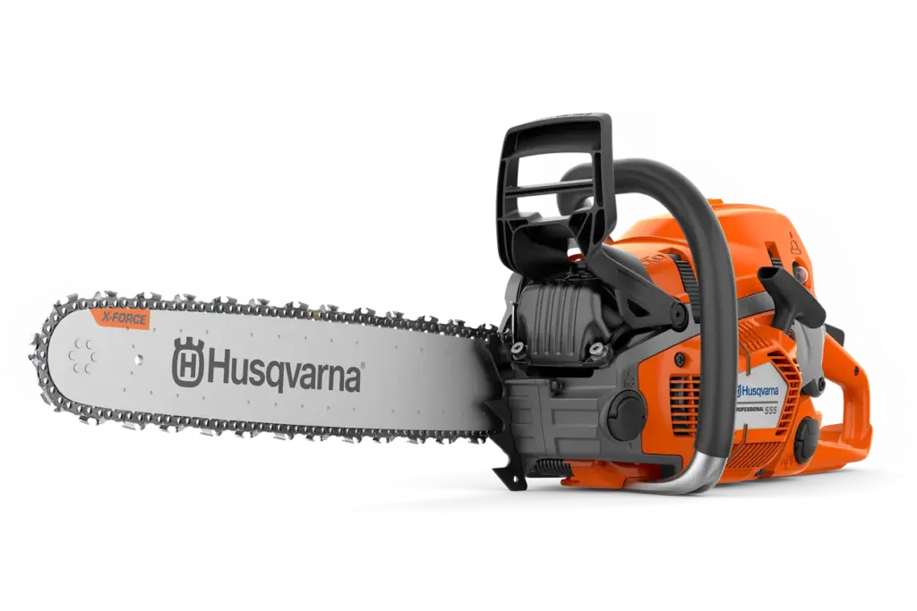 Tronçonneuse thermique HUSQVARNA 555 60 cc X-Torq 3,1 kW AutoTune LowVib Air Injection frein inertie