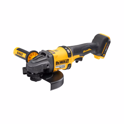 Meuleuse 180 mm brushless DEWALT DCG440 54V XR FLEXVOLT frein électronique 2 secondes embrayage anti-rebond démarrage progressif homme mort 2,6 kg