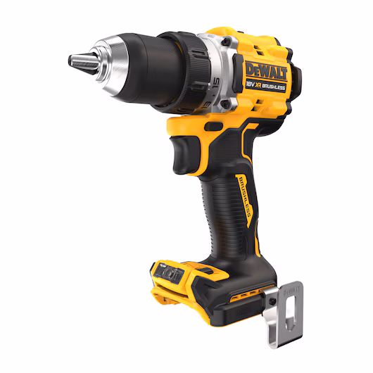 Perceuse-visseuse brushless DEWALT DCD800N 18V XR 90 Nm 164 mm LED pivotante mandrin métal 13 mm 2 vitesses 15 réglages couple