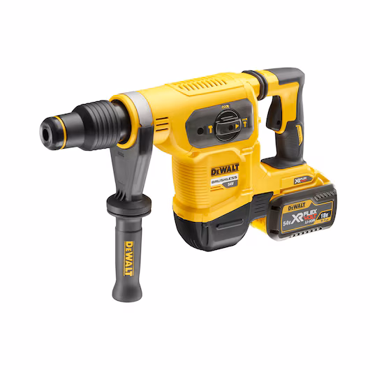 Perforateur SDS-max brushless DEWALT DCH481 54V XR FLEXVOLT 6,1J béton 44 mm anti-rotation 9,4 m/s² PERFORM+PROTECT 5,4 kg