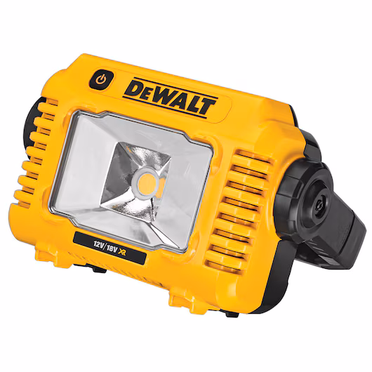 Projecteur chantier compact DEWALT DCL077 XR 2000 lumens 3 niveaux IP54 filetage trépied compatible 12V 18V 54V