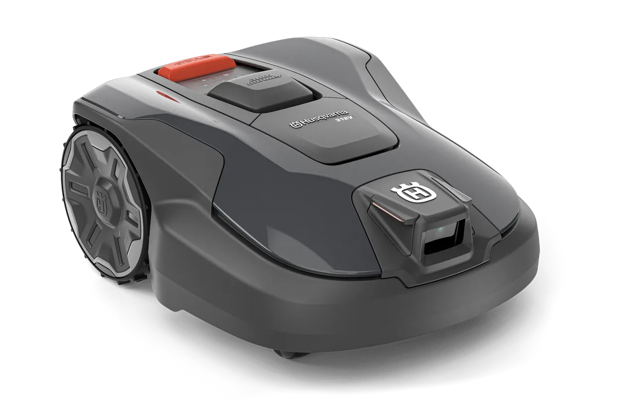 Robot tondeuse HUSQVARNA Automower 312V sans câble 1200m2 détection objets IA satellite EPOS motifs personnalisables