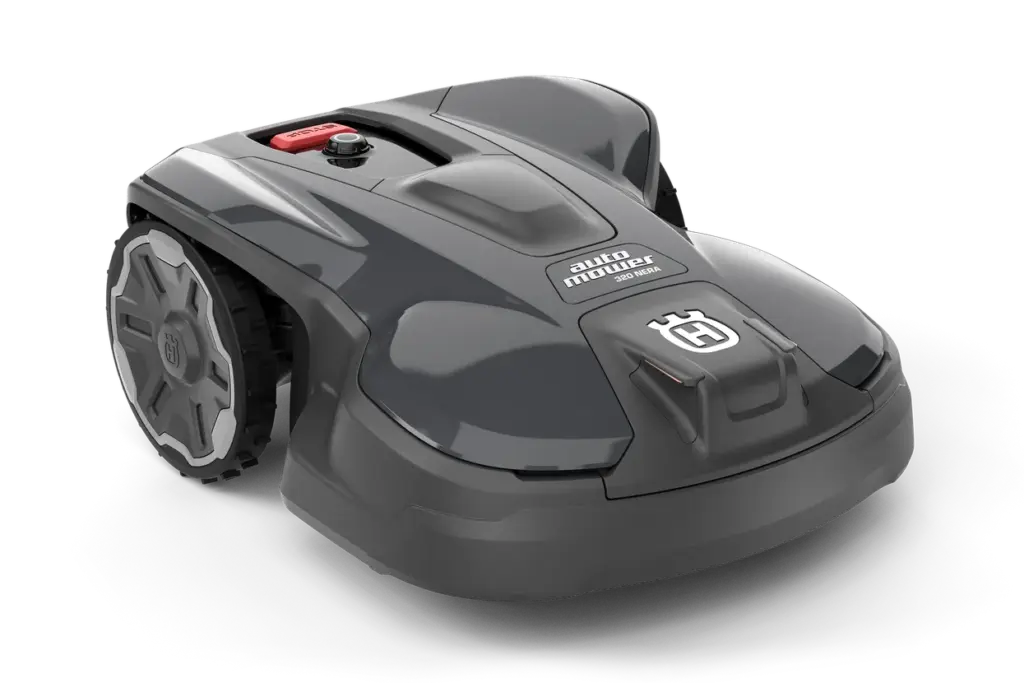 Robot tondeuse HUSQVARNA Automower 320 NERA sans câble 3300 m² pentes 50% navigation GPS satellite EPOS motifs personnalisables