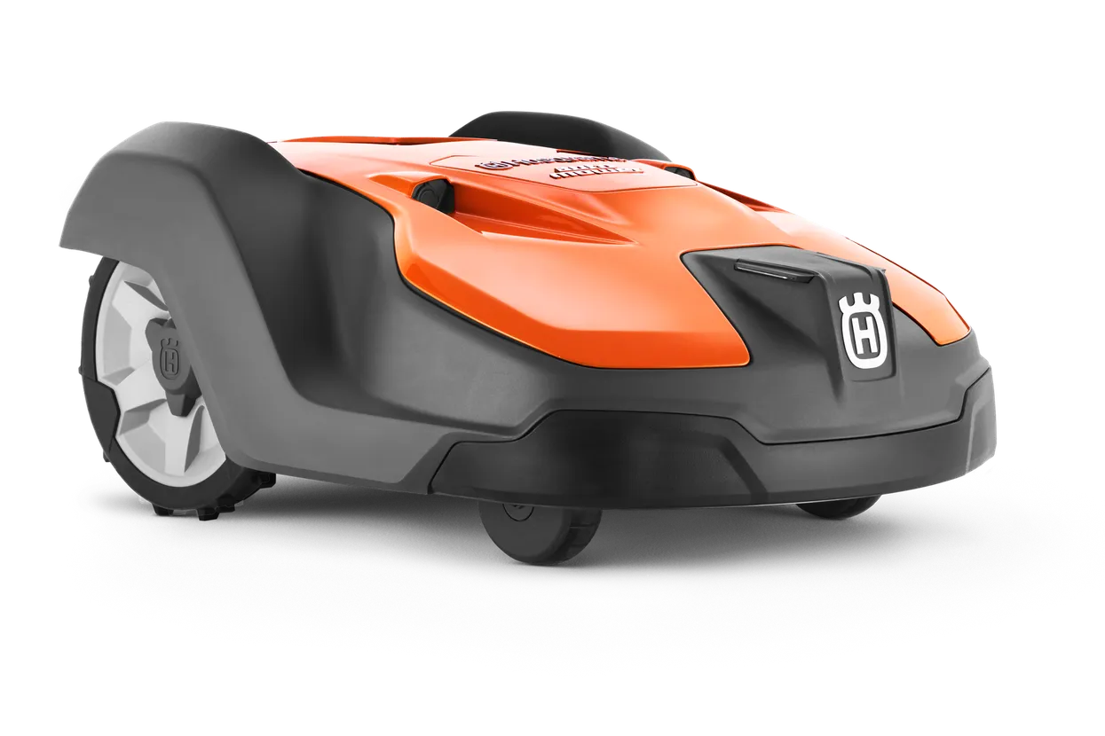 Robot tondeuse professionnel HUSQVARNA Automower 550 5000 m² pentes 45% mode Club 3 robots sonar disque 5 lames Fleet Services
