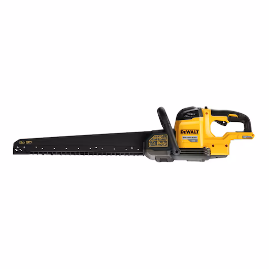 Scie Alligator brushless DEWALT DCS397 54V XR FLEXVOLT 2 lames 430 mm 2300 coups min béton cellulaire Poroton boîtier aluminium étanche