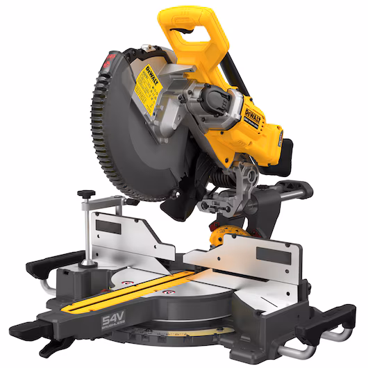 Scie à onglets brushless DEWALT DCS781 54V XR FLEXVOLT 305 mm 675 coupes charge 90x310 mm biseau 49° XPS Wireless Tool Control 23 kg