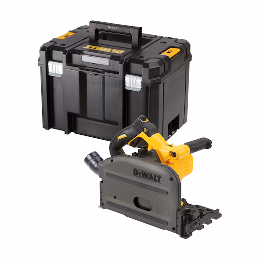 Scie plongeante brushless DEWALT DCS520 54V XR FLEXVOLT 165 mm 59 mm 90° 44 mm 45° anti-recul vitesse variable Airlock 90% aspiration