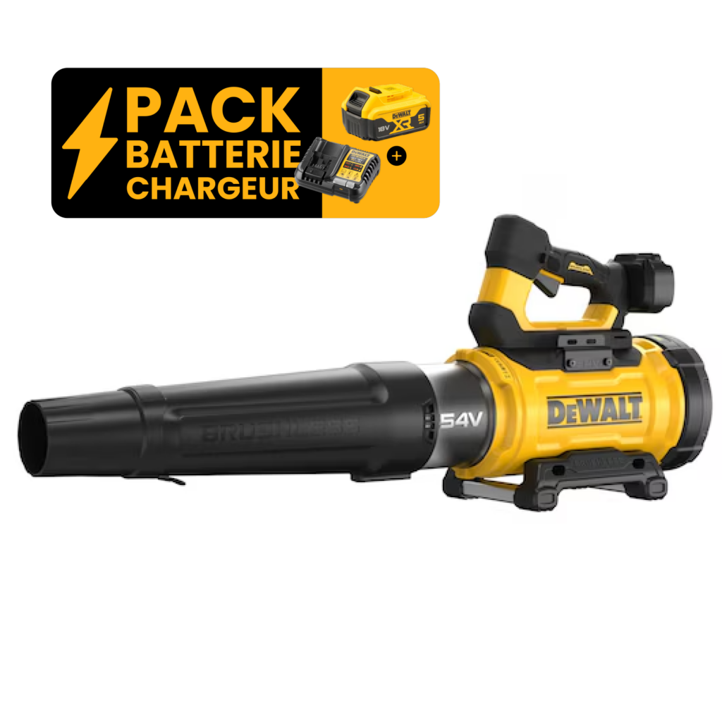 Souffleur axial brushless DEWALT DCMBL777 54V XR FLEXVOLT 258 km/h fonction Turbo 3 vitesses indicateur charge sangle épaule buses incluses