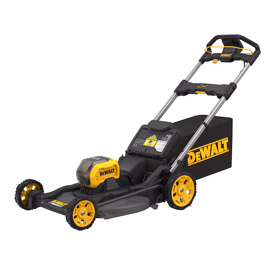 Tondeuse poussée brushless DEWALT DCMWP500 54V XR FLEXVOLT 53 cm 66 min 1400 m2 3 en 1 2 lames détection automatique 6 hauteurs de coupe