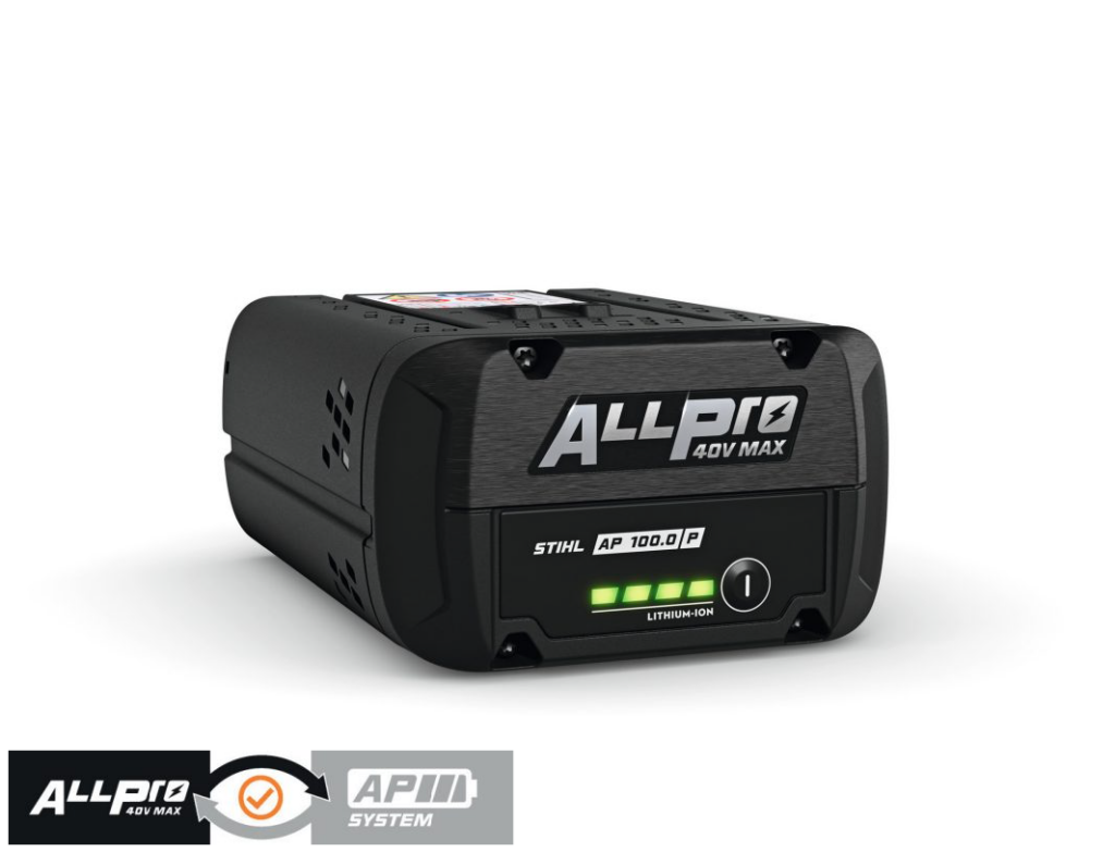 Batterie STIHL AP 100 P ALLPRO 36V 2,90 Ah 111 Wh Tabless charge rapide IPX5 0,9 kg