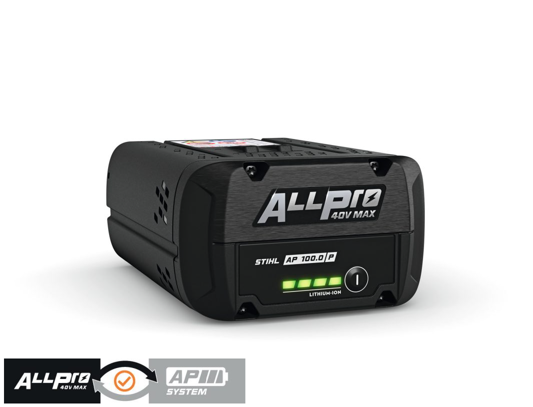 Batterie STIHL AP 100 P ALLPRO 36V 2,90 Ah 111 Wh Tabless charge rapide IPX5 0,9 kg
