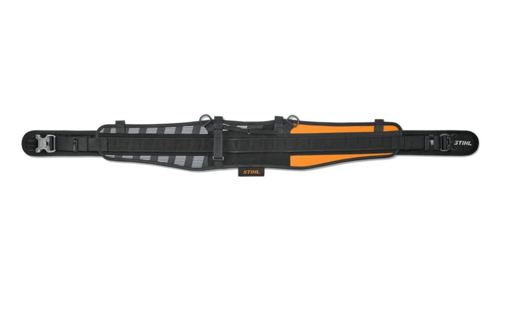 Ceinture STIHL ADVANCE X-FLEX système modulable clips professionnel bandes réfléchissantes orange signalisation 3 tailles