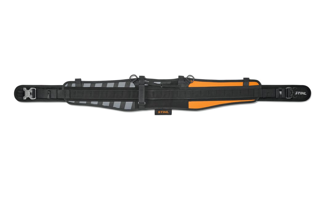 Ceinture STIHL ADVANCE X-FLEX système modulable clips professionnel bandes réfléchissantes orange signalisation 3 tailles