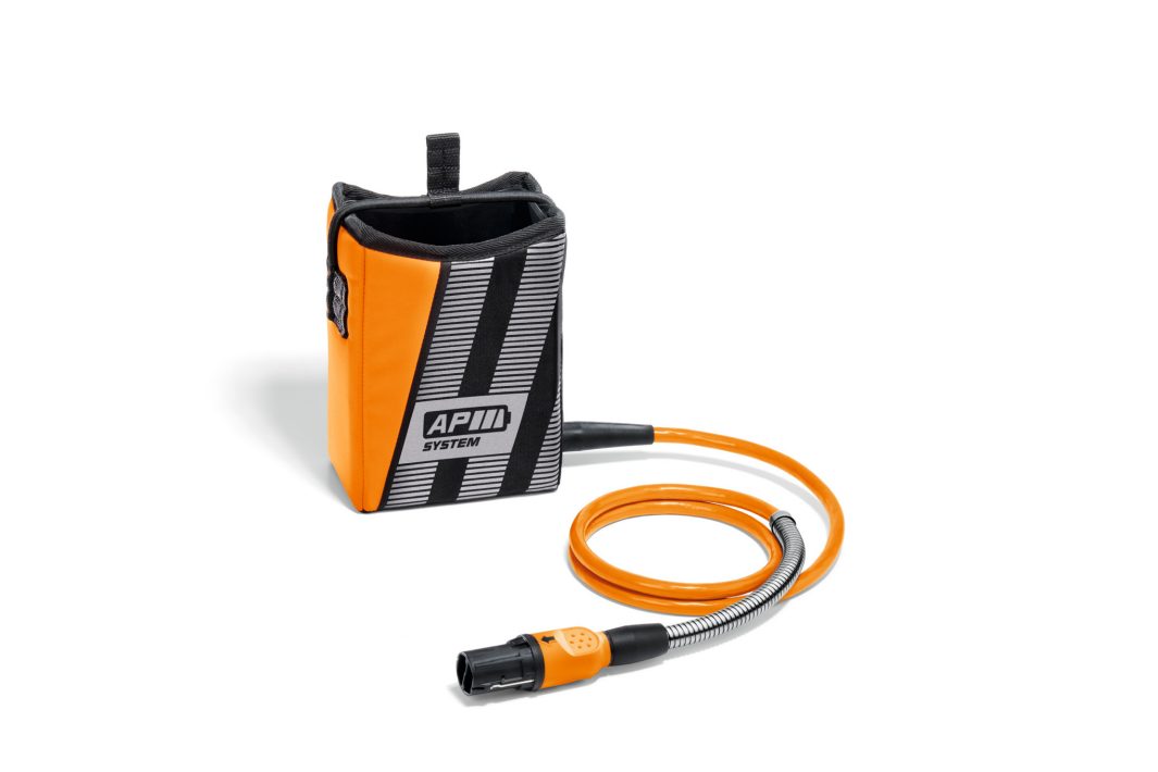 Pochette AP câble connexion STIHL ADVANCE X-FLEX batterie AP System câble fourni élastique bord arrondi clips STIHL 1100g